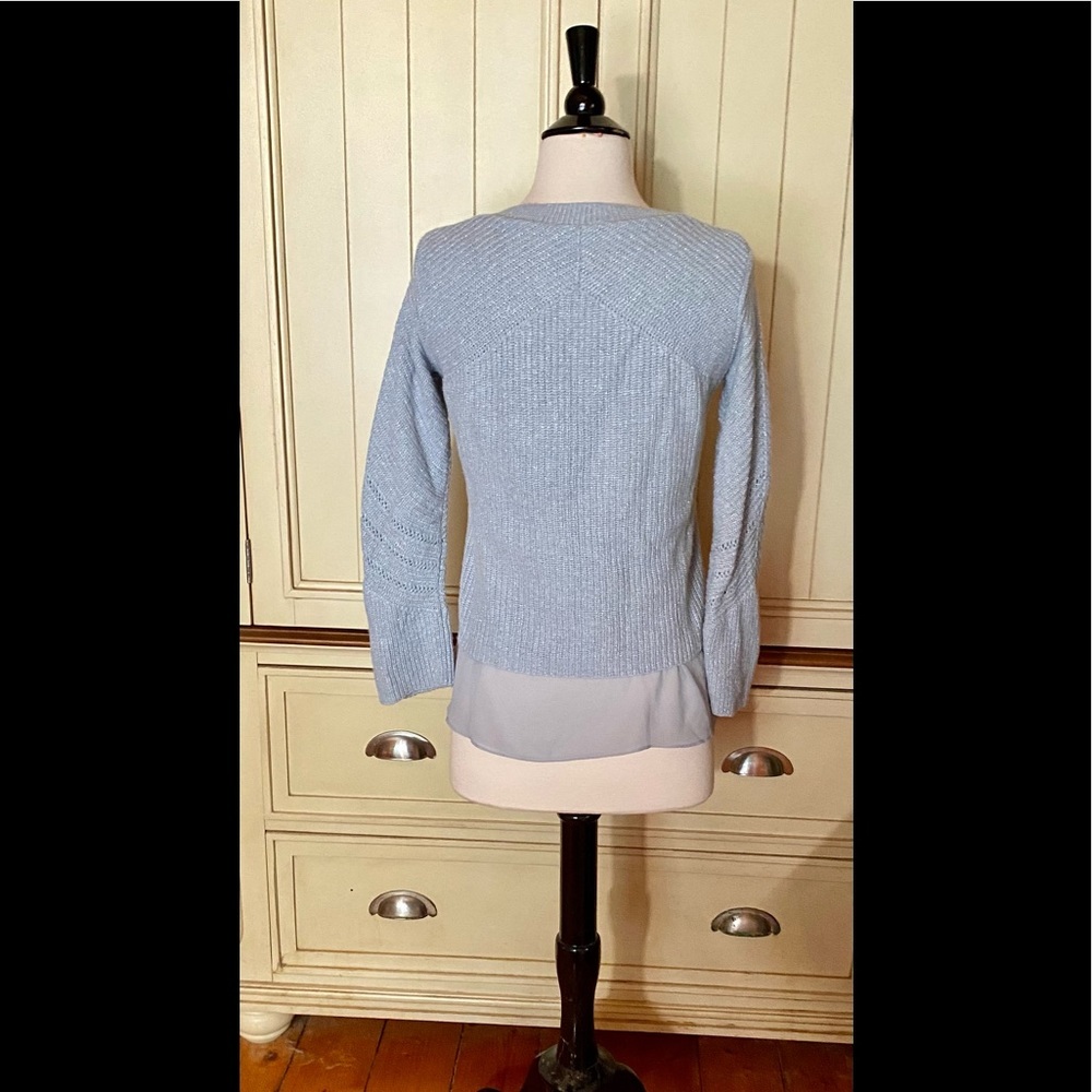 ☘️Lucky Brand Shimmer Pointelle Layered Sweater☘️ - Picture 3 of 9